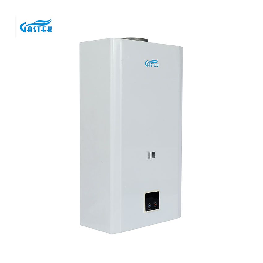Püsiv temperatuur 10L 12L 16L 18L suitsutoru tüüp LCD-paneeliga seinale paigaldatav paagita kiirvedelgaas maagaasiga kuumaveeboiler duši jaoks
